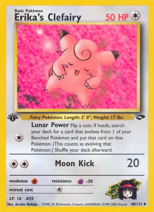 Erika's Clefairy — Gym Challenge 40 Pokémon card