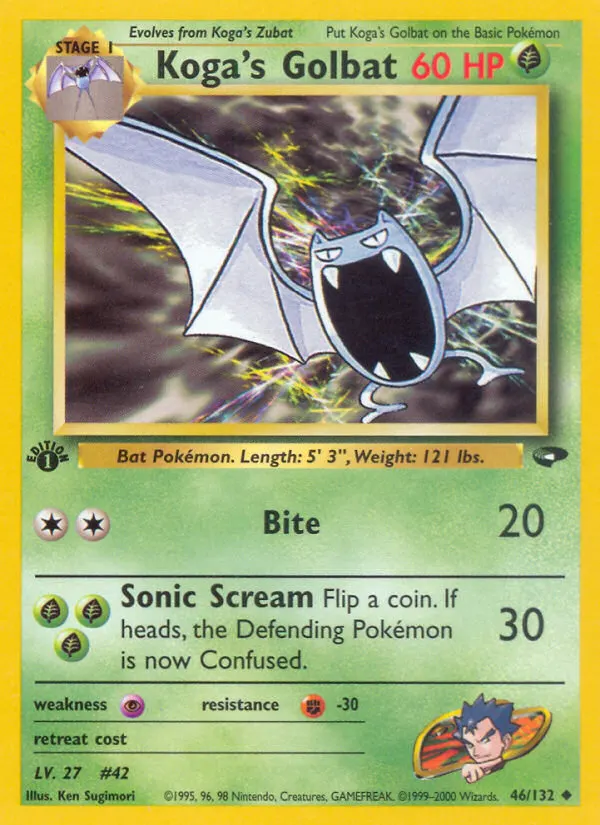 Koga's Golbat — Gym Challenge 46 Pokémon card