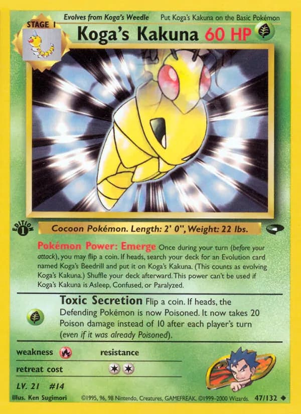 Koga's Kakuna — Gym Challenge 47 Pokémon card
