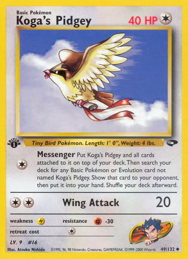 Koga's Pidgey — Gym Challenge 49 Pokémon card