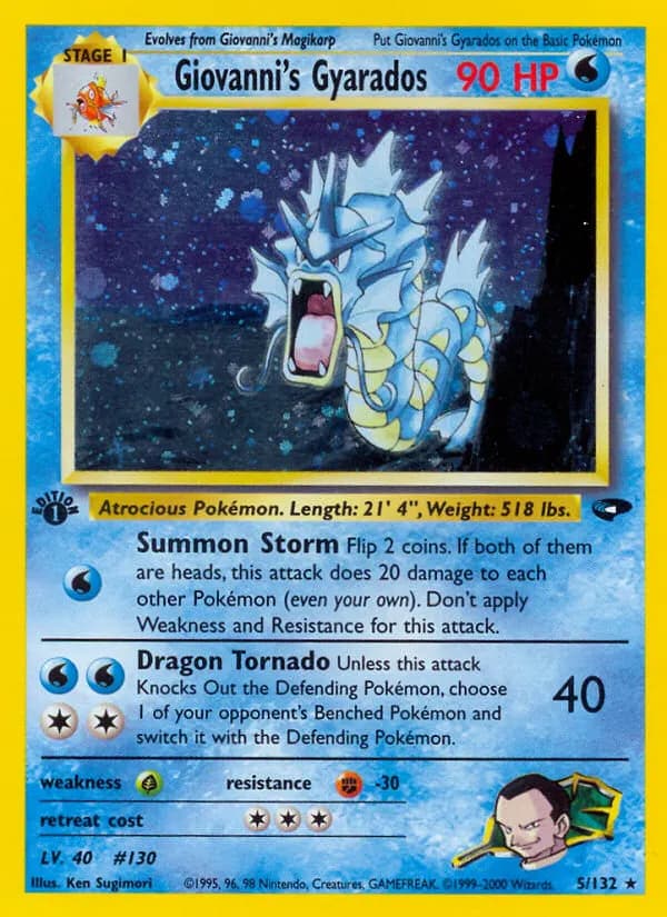 Giovanni's Gyarados — Gym Challenge 5 Pokémon card
