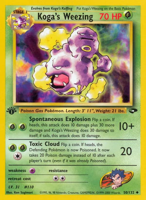 Koga's Weezing — Gym Challenge 50 Pokémon card