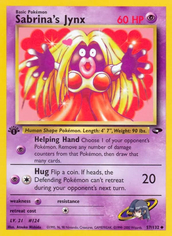 Sabrina's Jynx — Gym Challenge 57 Pokémon card