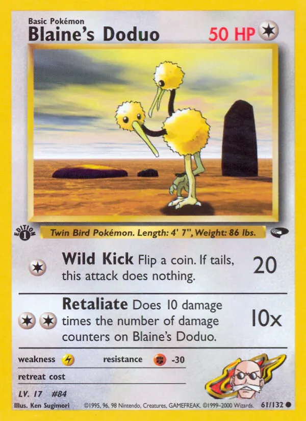 Blaine's Doduo — Gym Challenge 61 Pokémon card