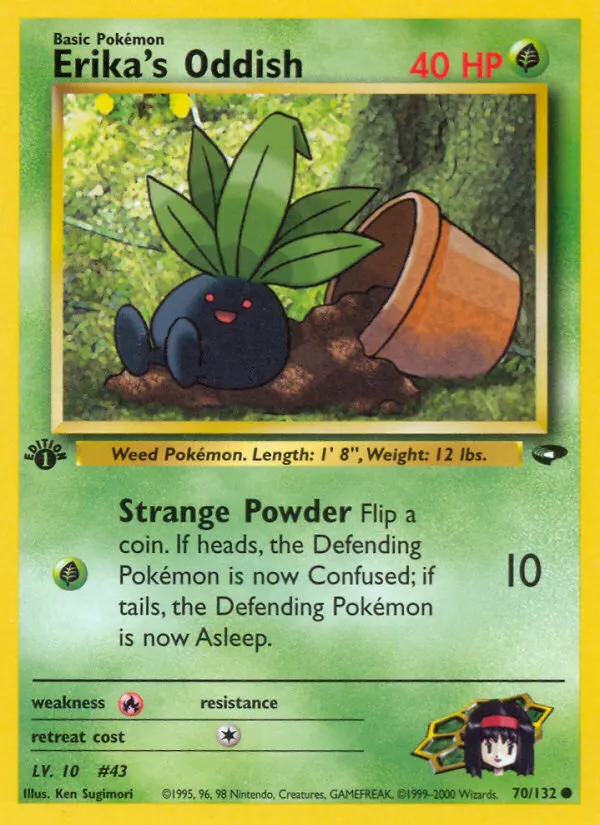 Erika's Oddish — Gym Challenge 70 Pokémon card