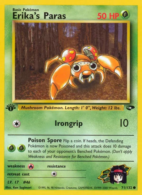 Erika's Paras — Gym Challenge 71 Pokémon card