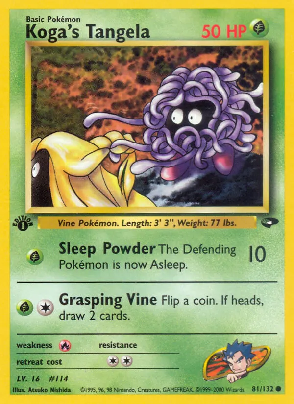 Koga's Tangela — Gym Challenge 81 Pokémon card