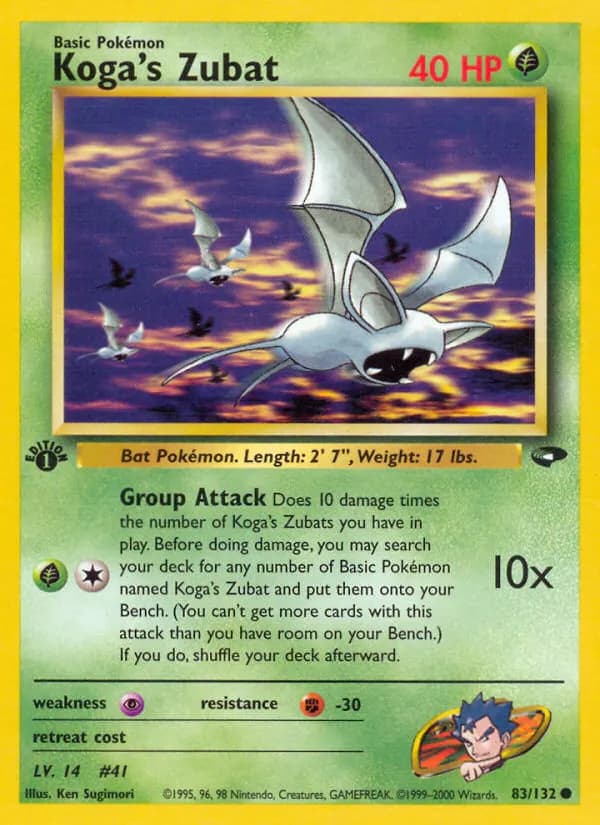 Koga's Zubat — Gym Challenge 83 Pokémon card