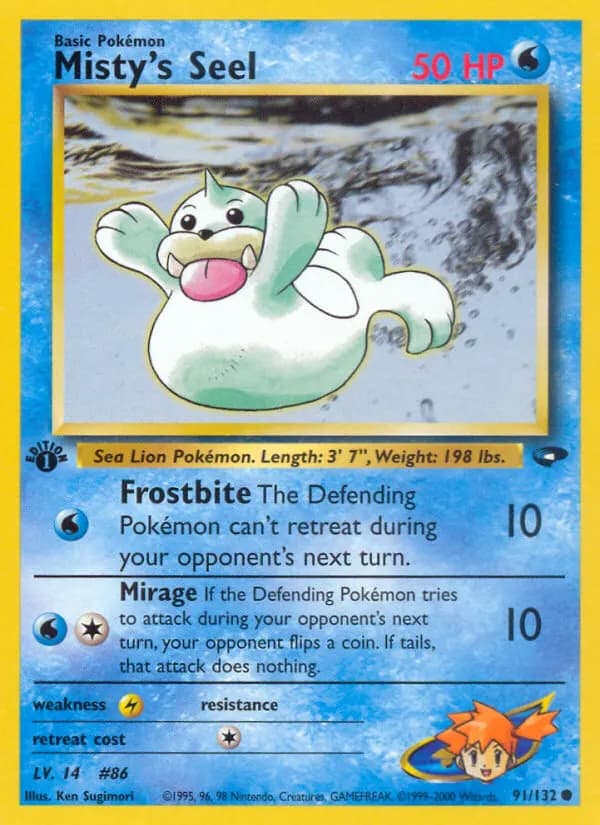 Misty's Seel — Gym Challenge 91 Pokémon card