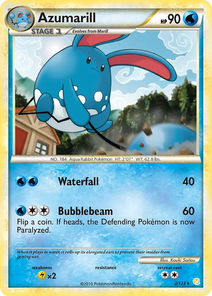 Azumarill — HeartGold & SoulSilver 2 Pokémon card
