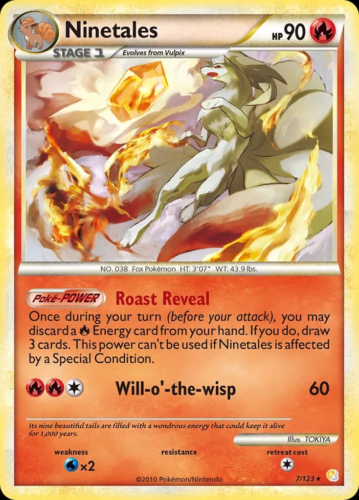 Ninetales — HeartGold & SoulSilver 7 Pokémon card