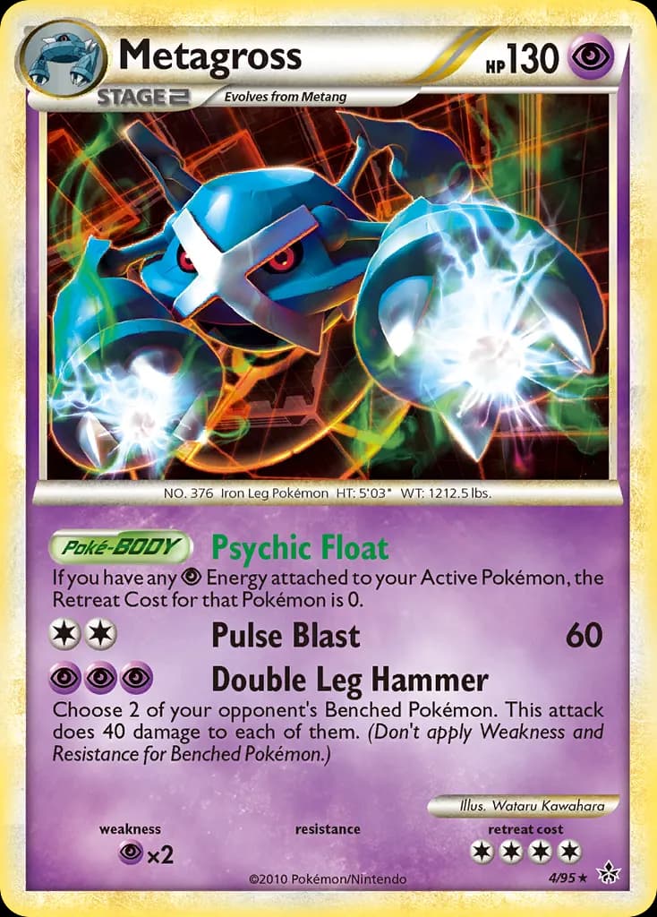 Metagross — HS—Unleashed 4 Pokémon card