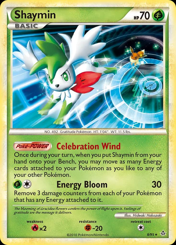 Shaymin — HS—Unleashed 8 Pokémon card