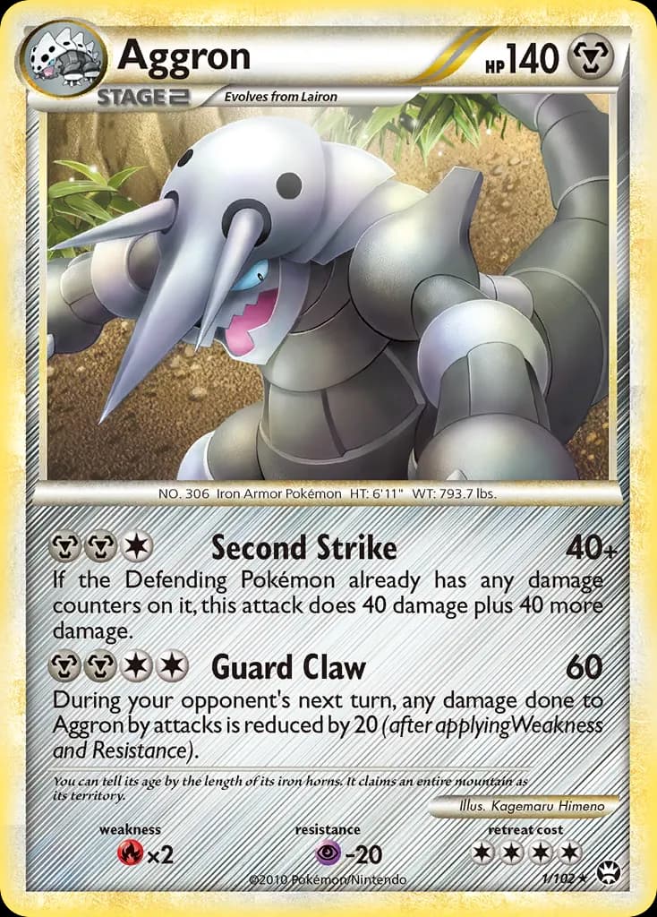Aggron — HS—Triumphant 1 Pokémon card