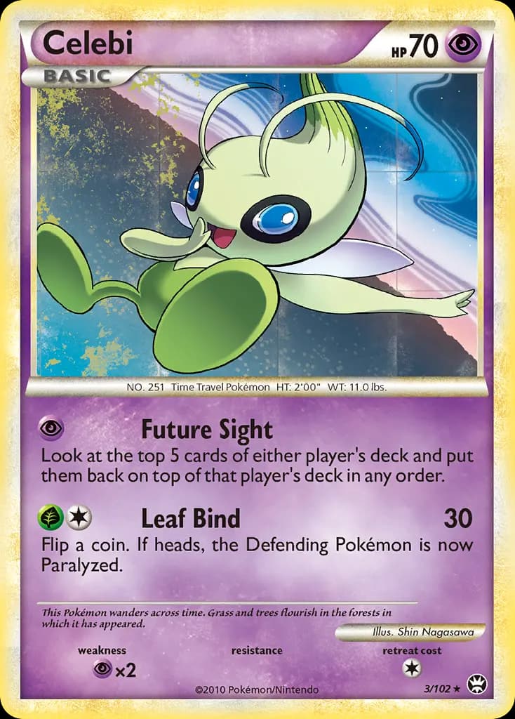 Celebi — HS—Triumphant 3 Pokémon card