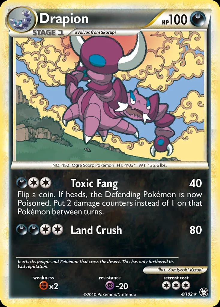 Drapion — HS—Triumphant 4 Pokémon card