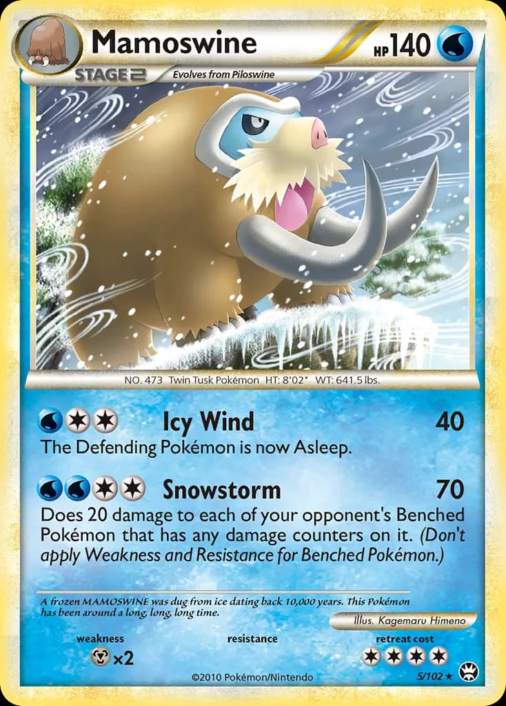 Mamoswine — HS—Triumphant 5 Pokémon card