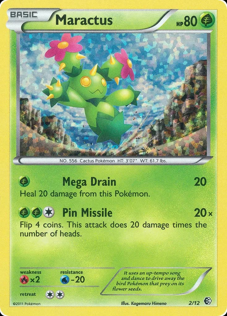 Maractus — McDonald's Collection 2011 2 Pokémon card