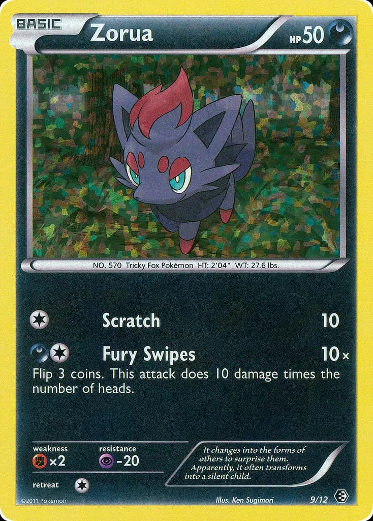 Zorua — McDonald's Collection 2011 9 Pokémon card