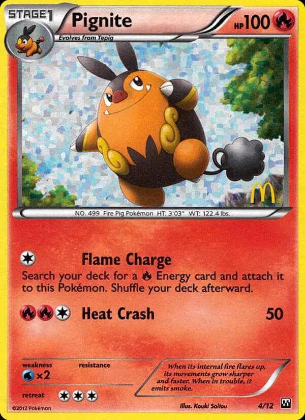 Pignite — McDonald's Collection 2012 4 Pokémon card