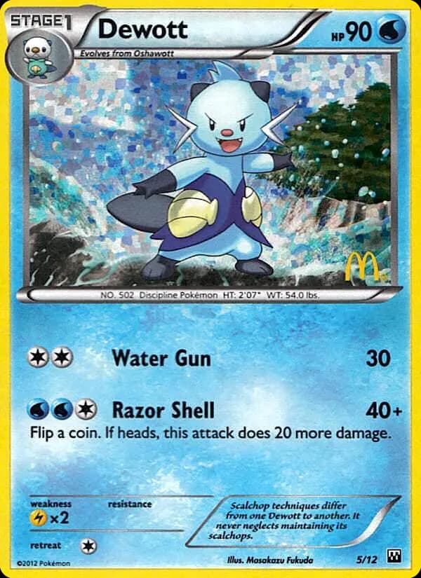 Dewott — McDonald's Collection 2012 5 Pokémon card
