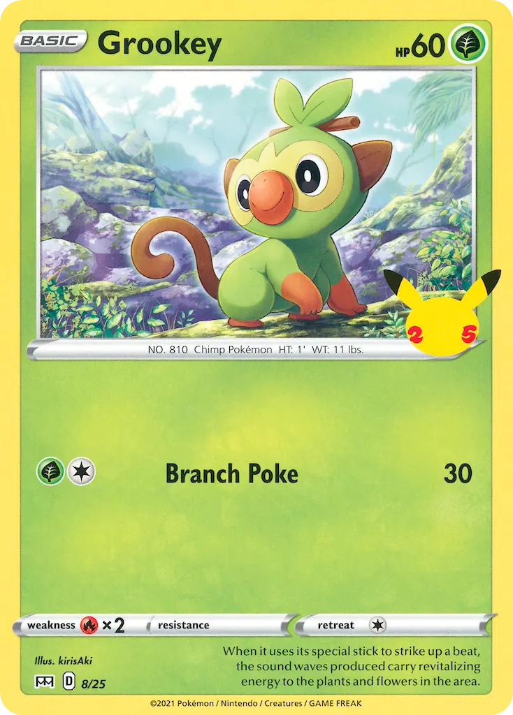 Grookey — McDonald's Collection 2021 8 Pokémon card