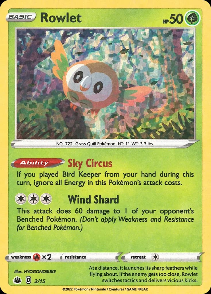 Rowlet — McDonald's Collection 2022 2 Italian Pokémon card