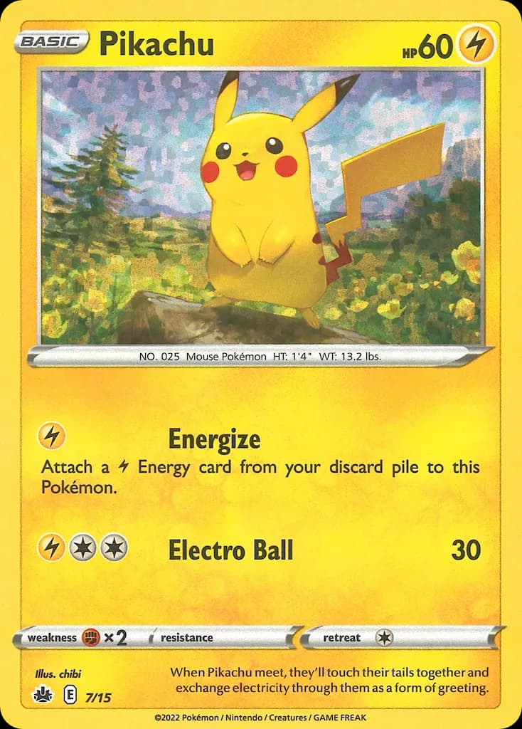 Pikachu — Colección de McDonald's 2022 7 Spanish Pokémon card