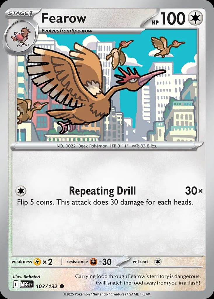 Fearow — Mega Evolution 103 Pokémon card