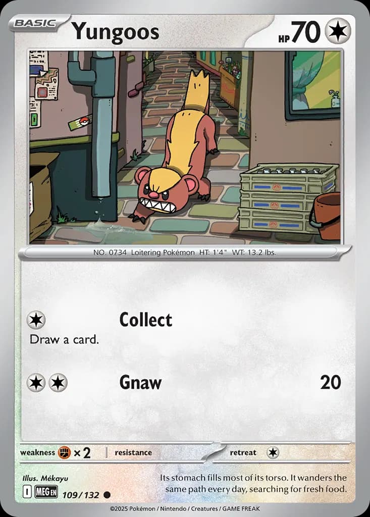 Yungoos — Mega Evolution 109 Pokémon card