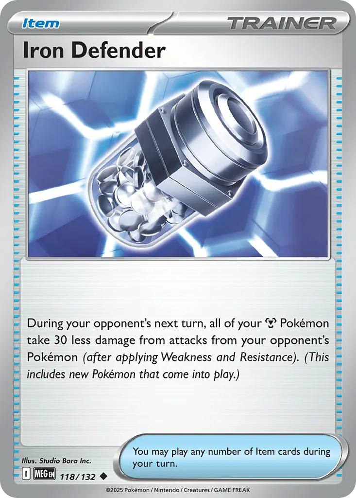 Iron Defender — Mega Evolution 118 Pokémon card