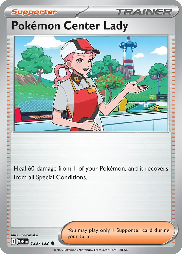 Pokémon Center Lady — Mega Evolution 123 Pokémon card