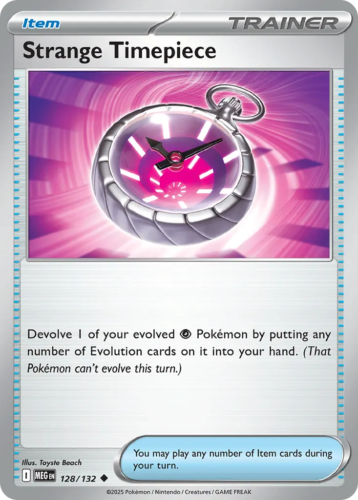 Strange Timepiece — Mega Evolution 128 Pokémon card