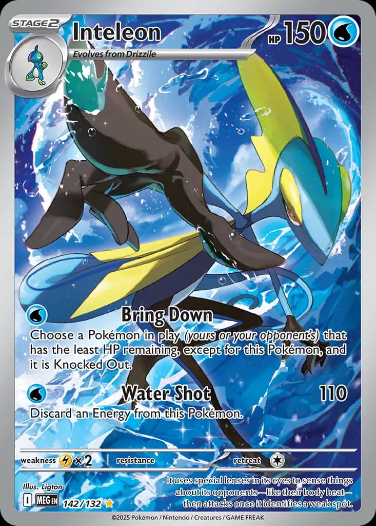 Inteleon — Mega Evolution 142 Pokémon card