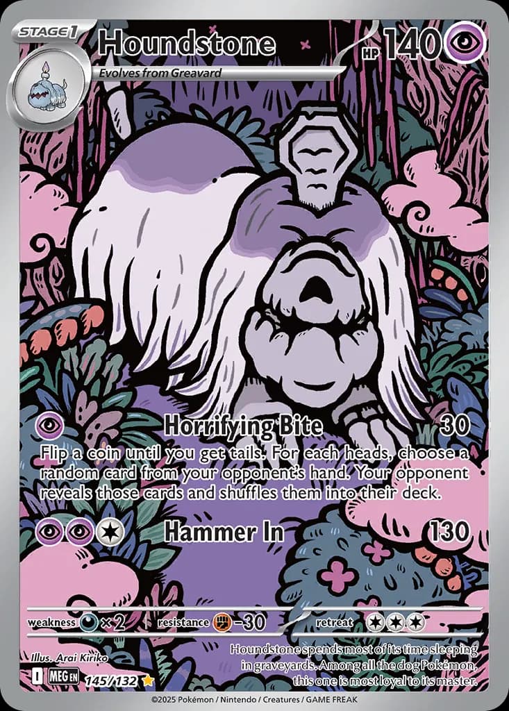Houndstone — Mega Evolution 145 Pokémon card