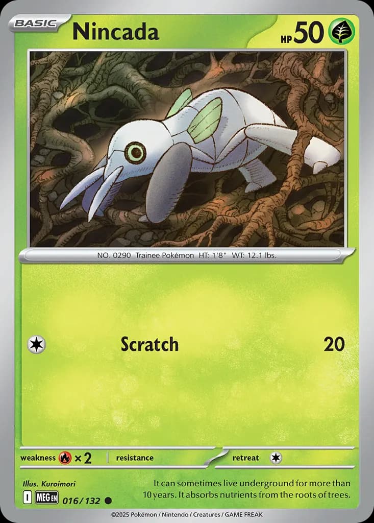 Nincada — Mega Evolution 16 Pokémon card