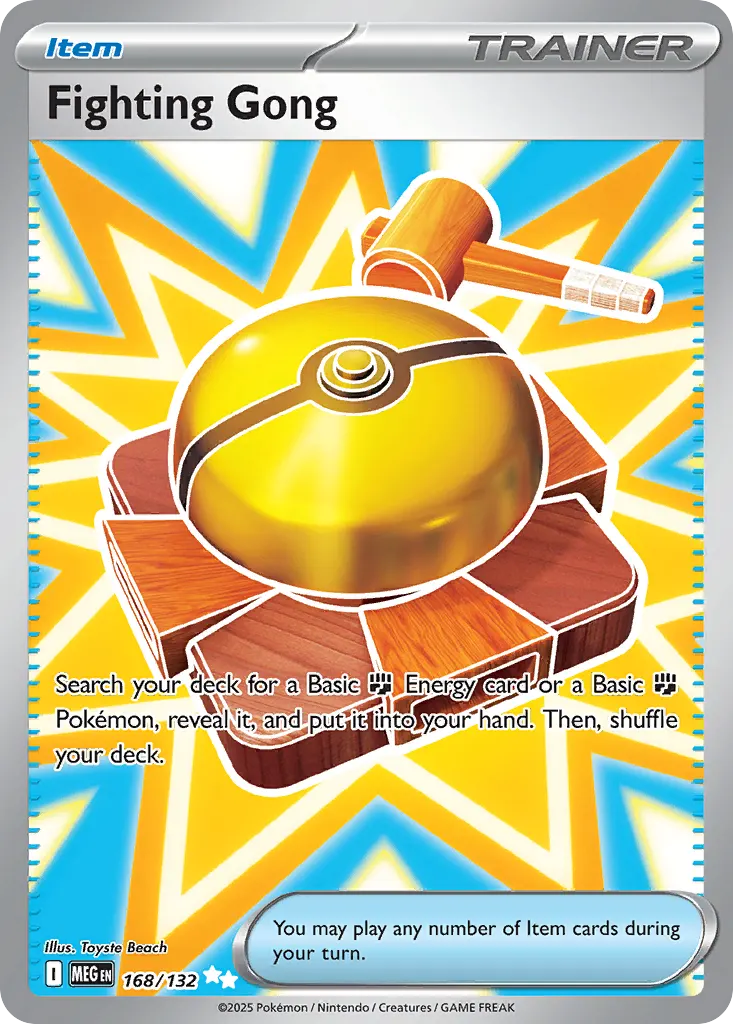 Fighting Gong — Mega Evolution 168 Pokémon card
