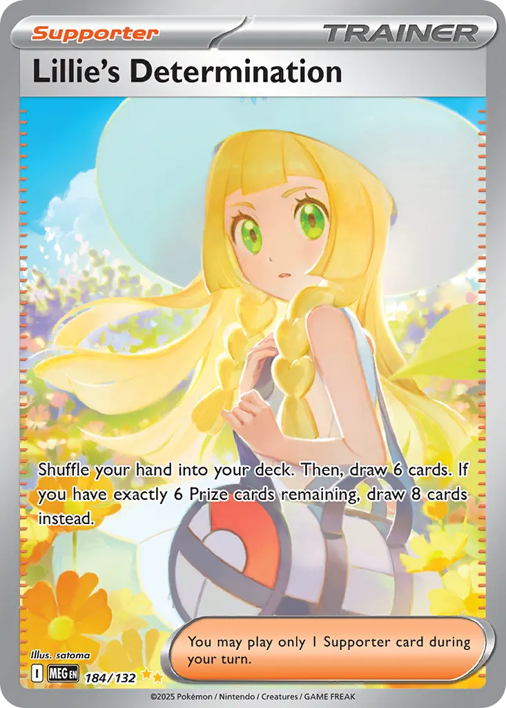 Lillie's Determination — Mega Evolution 184 Pokémon card