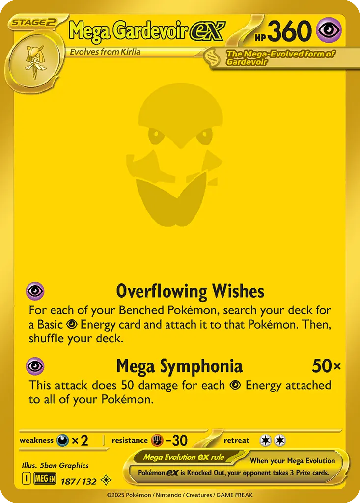 Mega Gardevoir ex — Mega Evolution 187 Pokémon card