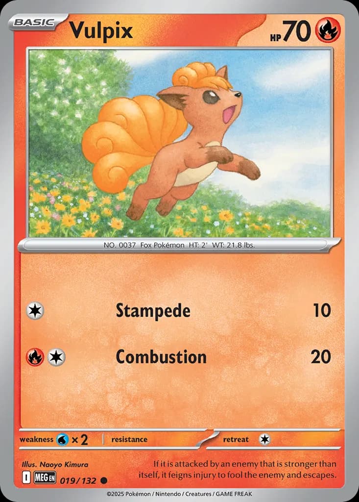 Vulpix — Mega Evolution 19 Pokémon card