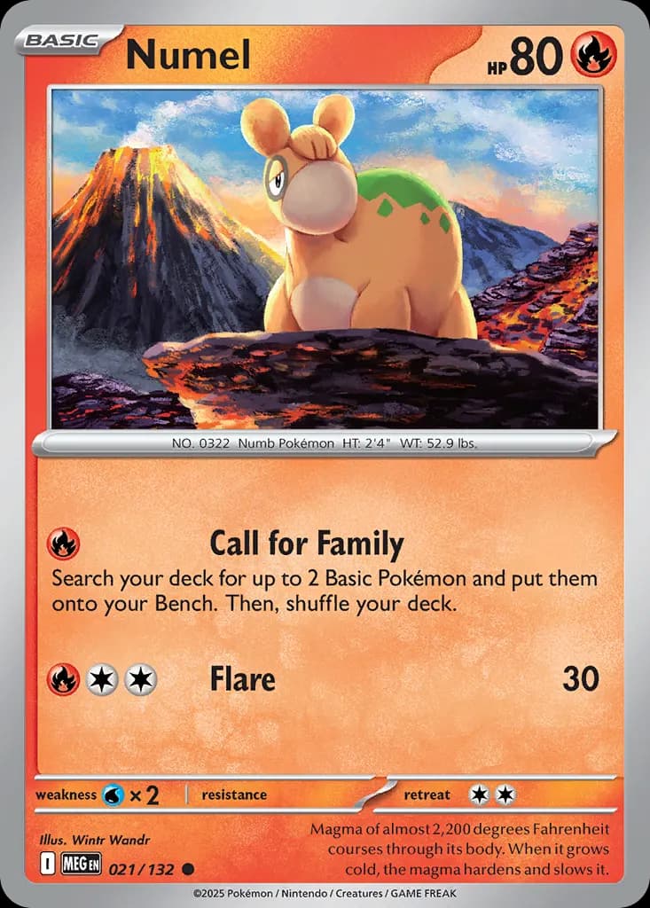 Numel — Mega Evolution 21 Pokémon card