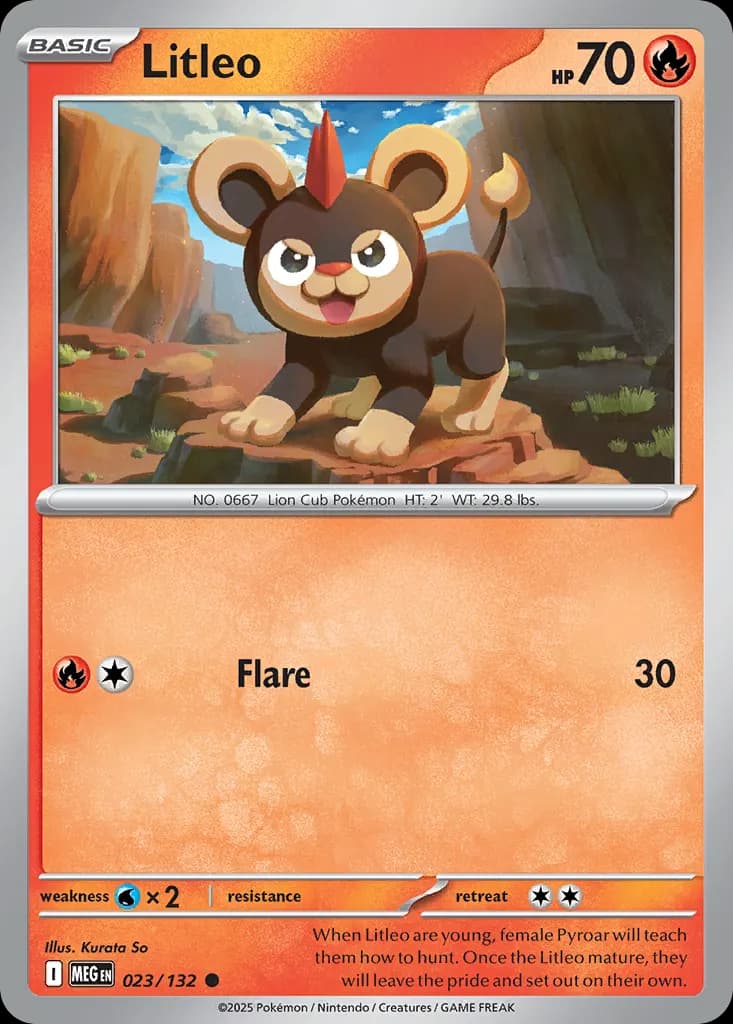Litleo — Mega Evolution 23 Pokémon card
