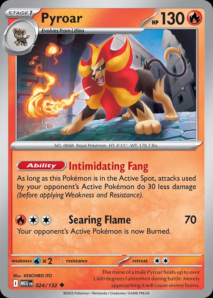 Pyroar — Mega Evolution 24 Pokémon card