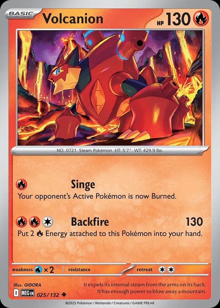 Volcanion — Mega Evolution 25 Pokémon card