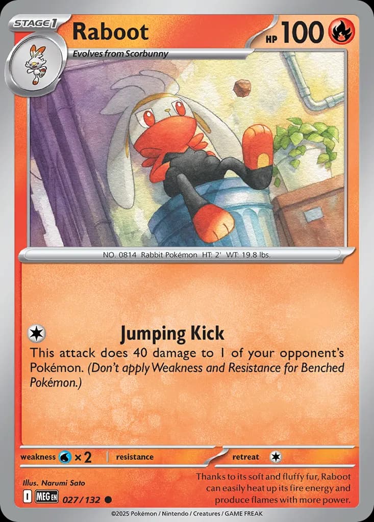 Raboot — Mega Evolution 27 Pokémon card