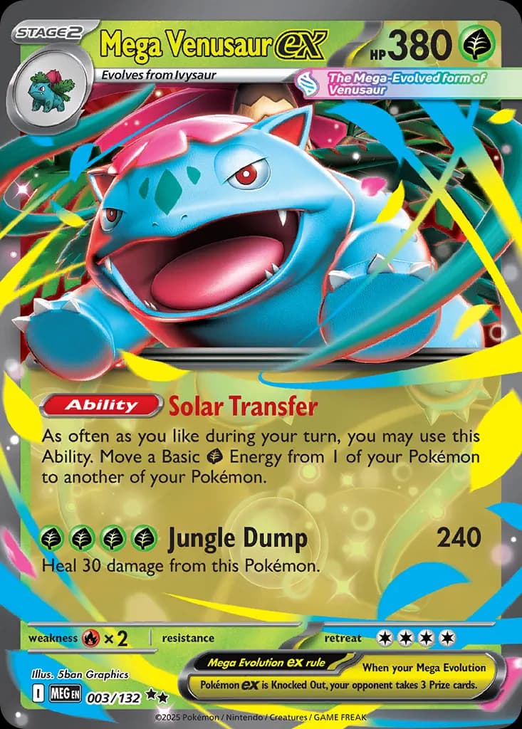 Mega Venusaur ex — Mega Evolution 3 Pokémon card