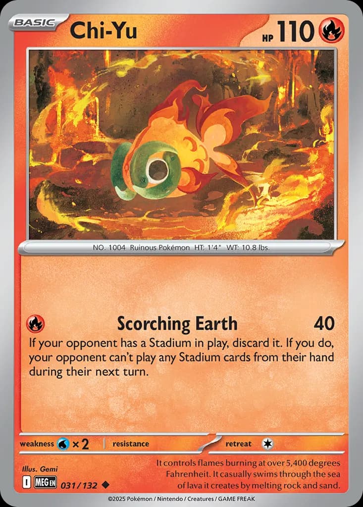 Chi-Yu — Mega Evolution 31 Pokémon card