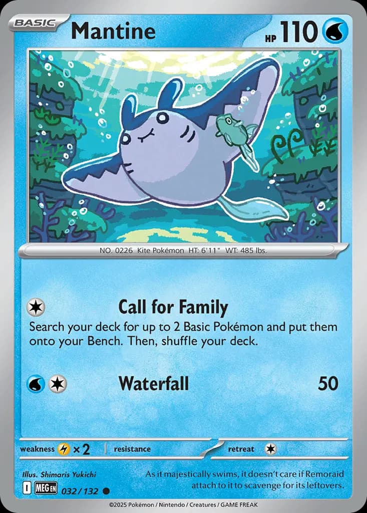 Mantine — Mega Evolution 32 Pokémon card