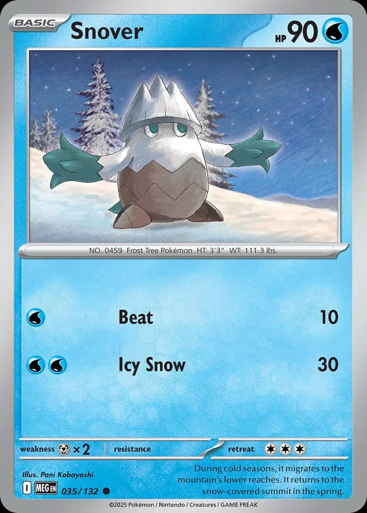 Snover — Mega Evolution 35 Pokémon card