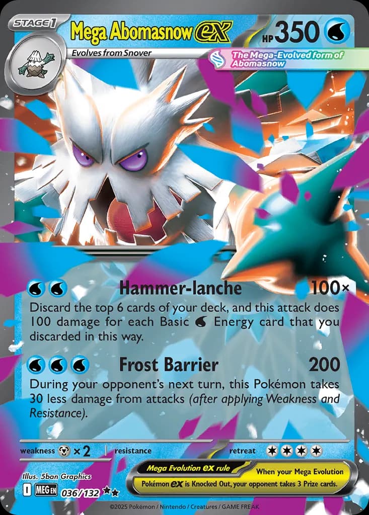 Mega Abomasnow ex — Mega Evolution 36 Pokémon card